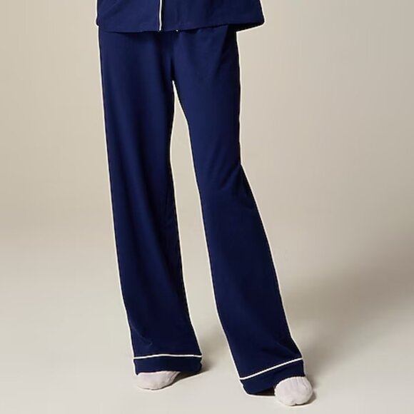 J. Crew Women's Dreamy cotton-blend pajama pant Medium Dark Evening - Picture 1 of 7